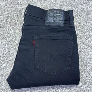 Levis 511 Slim Jeans Mens 30x32 Black Dark Wash Tapered Denim Pants Casual